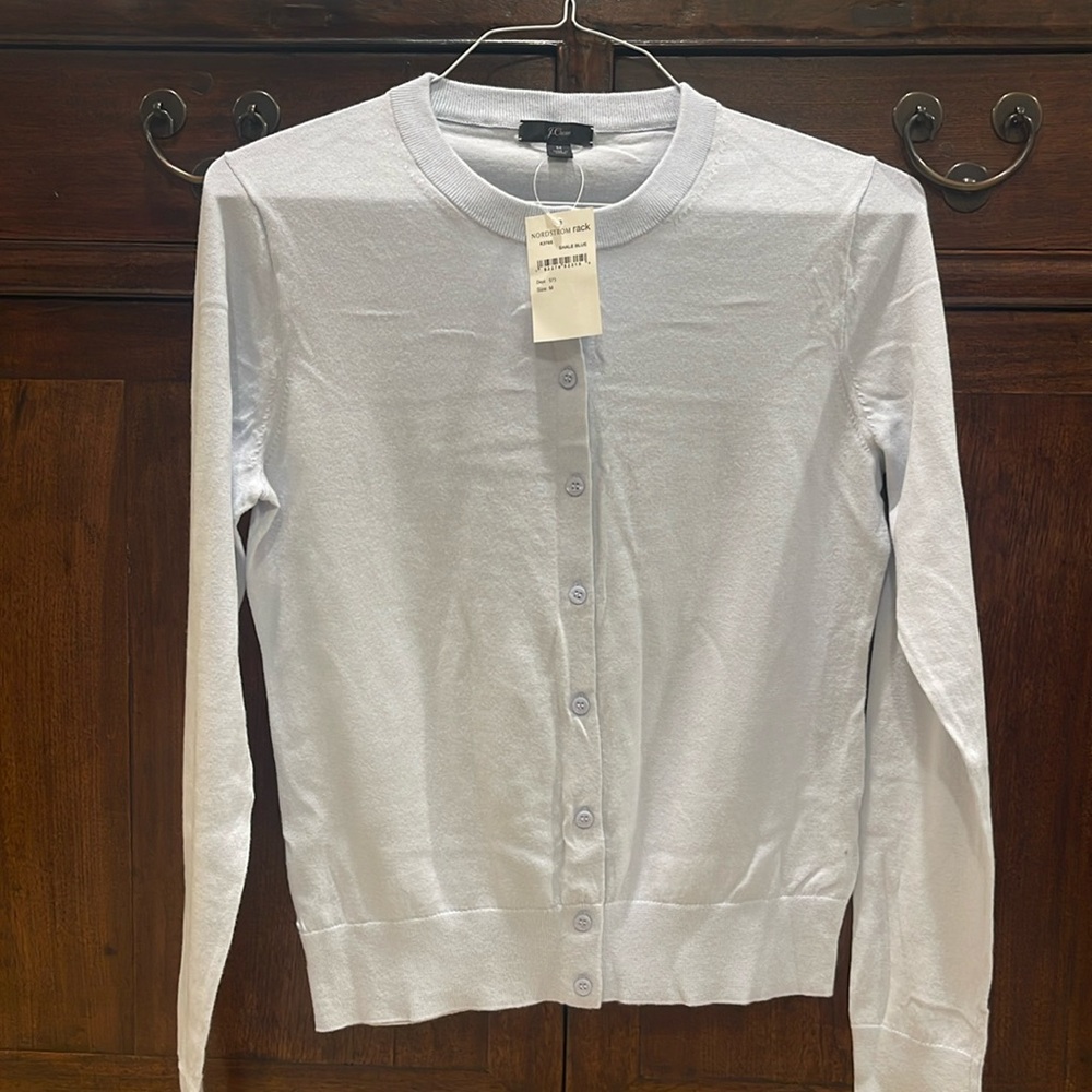 Jcrew light blue 100% cotton cardigan